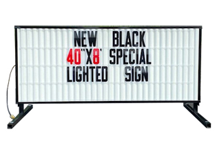 MODEL 40x96 LIGHTED BLACK WHITE