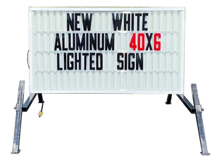 model 40x72 lighted white aluminum white
