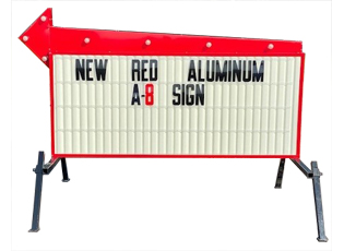 model A-8 - red aluminum - white face