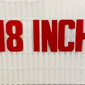 18 inch Block Style Flexible Sign Red Letters