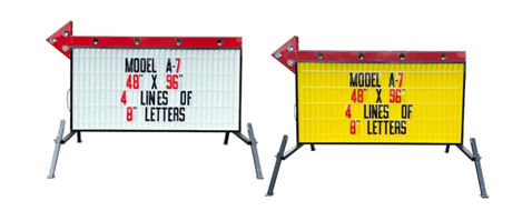 Custom Portable Flashing Arrow Sign Double Sided With Black Cabinet